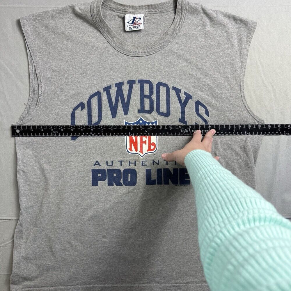 Vintage 90s NFL Dallas Cowboys Logo Athletic Pro Line Tank T-Shirt Sz. XL 1995 - Picture 5 of 8